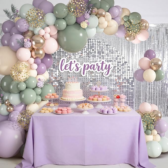 152Pcs Dusty Green Purple Pink Balloons Garland Arch Kit | Different Sizes 18 - Image 5
