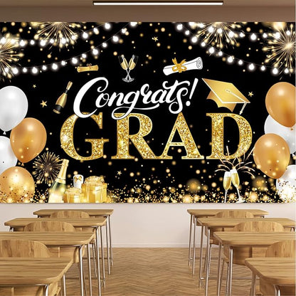 Graduation Banner 2026 Black and Gold - Image 4