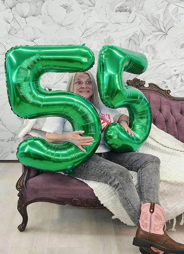 Numbers 14 Balloon 40Inch Dark Green Balloon - Image 2