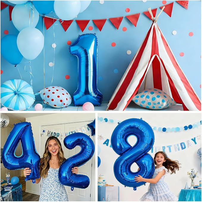40 Inch Navy Blue 5 Balloon for 5th Birthday Party, Helium Giant Foil Number 5 - Image 6