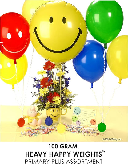 Creative Balloons™ Heavy Happy Balloon Weights – 100 g Primary Assorted – - Image 3
