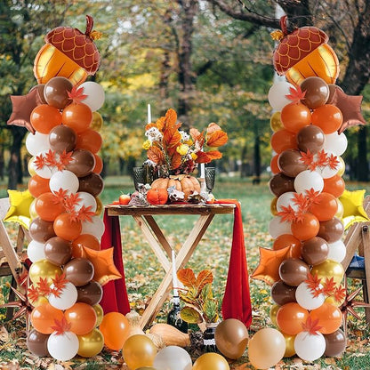 2 Set Adjustable Fall Balloon Column Stand Kit Thanksgiving Balloon Arch - Image 7