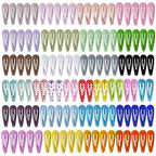 Premium Snap Mini Hair Clips - Kids Metal Non Slip Hair Bow Clips for Girls Toddlers Hair Accessories (Colorful 30 Colors)