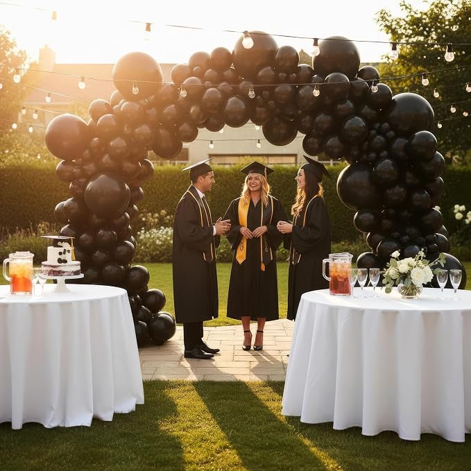 Vellax 146-Pc Black Balloon Garland Arch Kit, Baby Shower, DIY | 146-pc black - Image 6