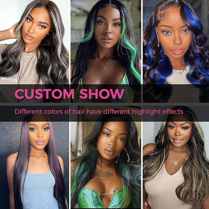 Lashey Green Clip in Hair Extensions Human Hair 4pcs 46g Straight Seamless Clip in Hair Extensions Human Hair with Invisi Edge 18 Inch