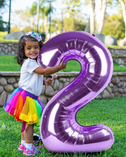 Number Balloons Purple 5 Balloon 40 Inch - Image 4