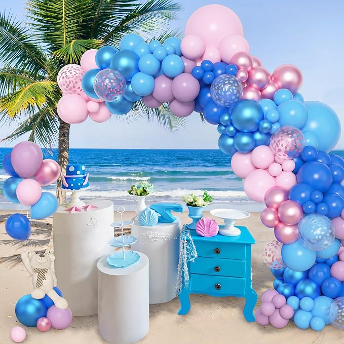 Amandir 153pcs Pink and Blue Balloon Arch Garland Kit Different Sizes | 18 12 - Image 7