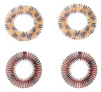 Sowaka 4 Pcs Circular Stretch Comb Plastic Black Brown Circle Spring Headband Flexible Hair Wrap Holder Hair Comb for Women Girls Outgoing Sports Hair Accessories (Round-leopard)