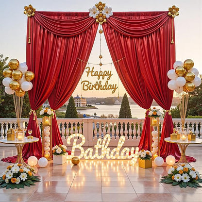 10x10FT Red Sequin Backdrop Curtain - Image 3