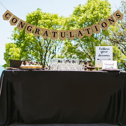 Congratulations Burlap Banner - Image 4