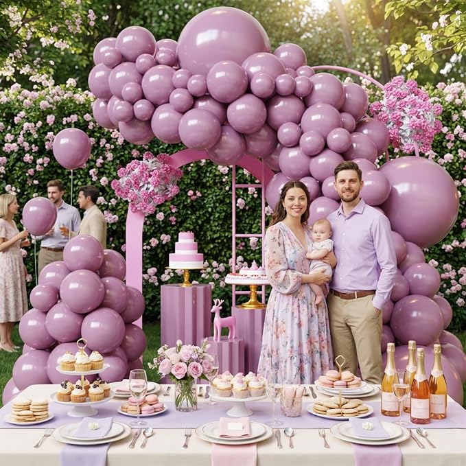 Dusty Purple Balloons Arch Kit, Graduation, Birthday Party Decorations - Image 2