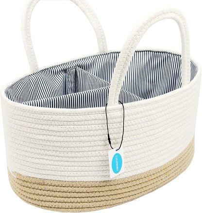 Casaphoria Caddy Organize Woven Cotton Rope Basket Caddy - Image 2