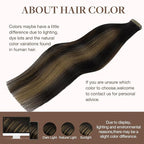 GOO GOO Tape in Hair Extensions Human Hair, 1B/6/1B Balayage Natural Black to Chestnut Brown, 24inch 30g 10pcs, Skin Weft Seamless Invisible, Silky Straight with Thick Ends, Remy Human Hair