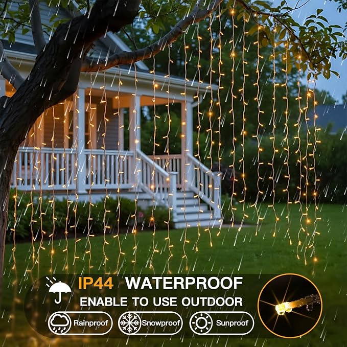 200 LED Curtain Lights Fairy Lights - Image 7