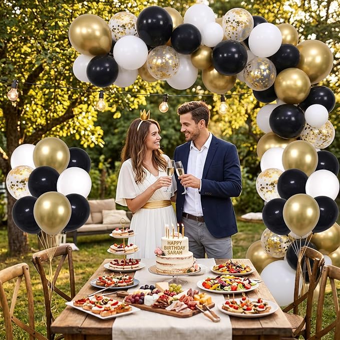 60-Pack 12-Inch Confetti Latex Balloons - Image 5