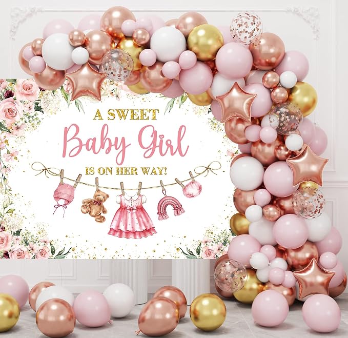 Cute Clothes Baby Shower Backdrop - Image 3