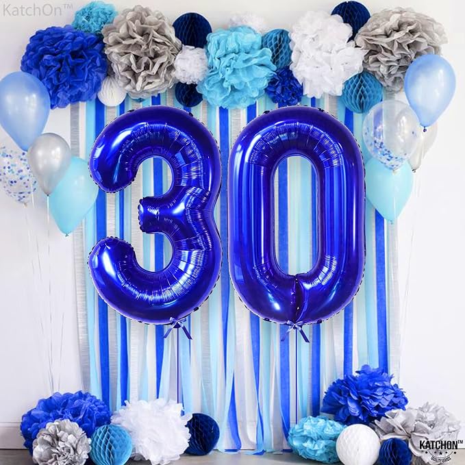 KatchOn Navy Blue Number 0 Balloon 40 Inch | 0 Navy Blue Balloons, 0 Navy Blue - Image 6