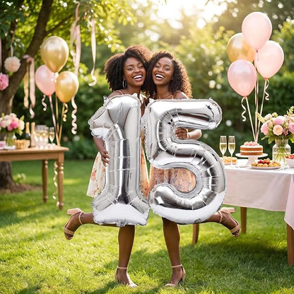 YPSelected 32 Inch Large Foil Helium Number Balloon Birthday Wedding Party 0-9 - Image 2