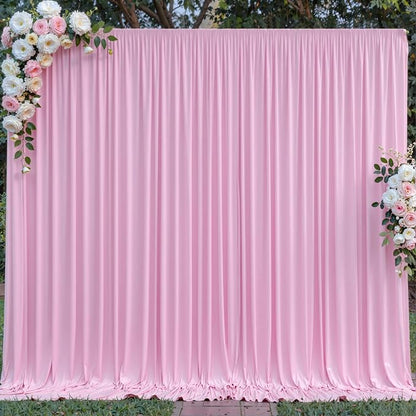 10 ft x 10 ft Pink Backdrop Curtains - Image 9