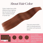 GOO GOO Tape in Hair Extensions Human Hair, #33B Dark Auburn Copper, 16inch 100g 40pcs, Skin Weft Seamless Invisible, Silky Straight with Thick Ends, Remy Human Hair