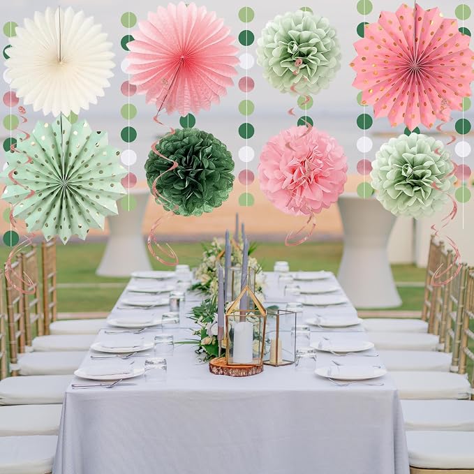 Vlipoeasn Pink Green Retirement Decorations - Image 7