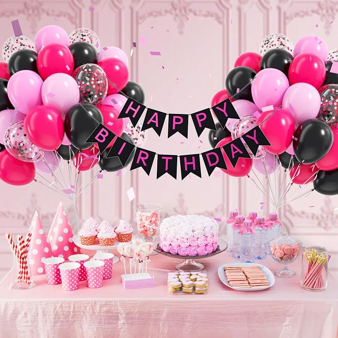 Pink and Black Balloons - Image 7