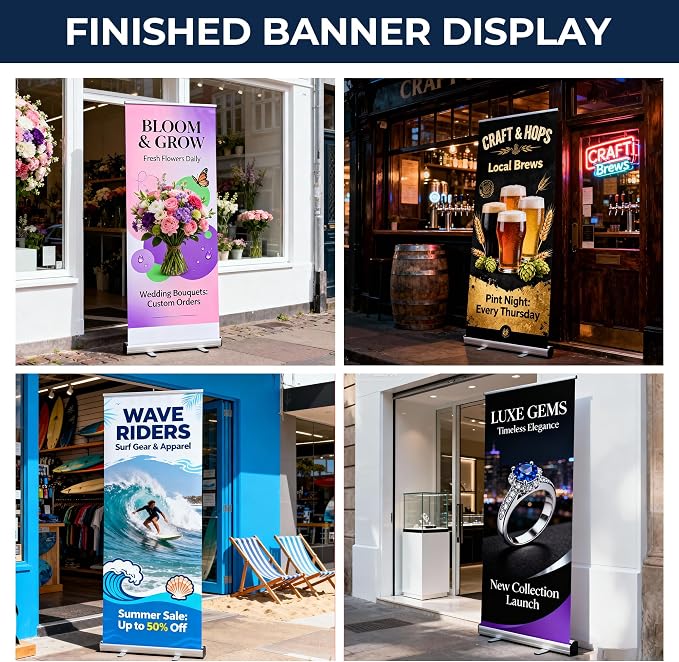Custom Retractable Banner with Stand, Personalized Roll Up Banner, Full Color - Image 6