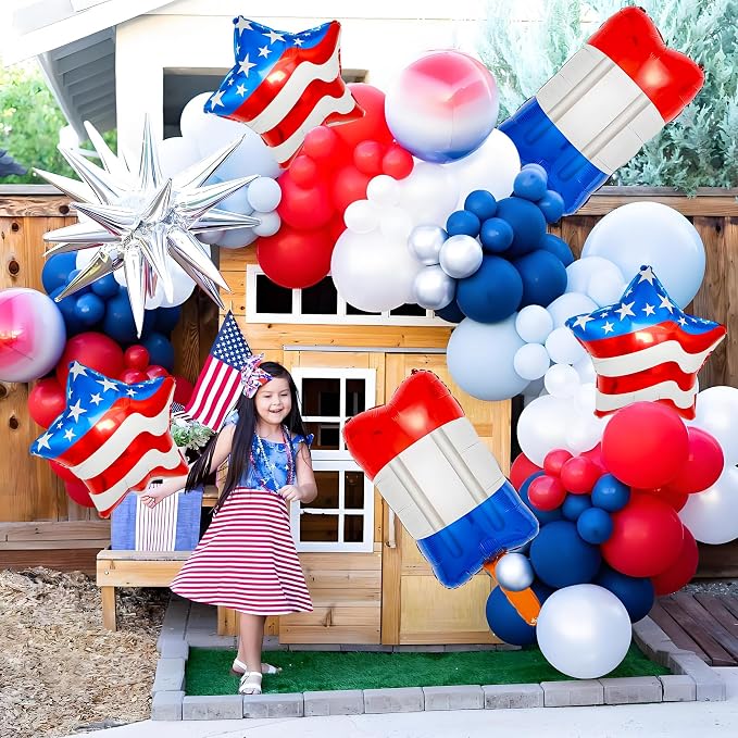 5 Pcs Patriotic 4th of July Balloons Set - Image 6