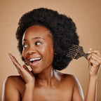 VOCOSTE Hair Picks for Curly Hair, Gentle Detangling Wide Tooth Comb, Afro Pick, Hair Pick Comb, Hangable Hair Styling Tool for Hair Care, Black Brown