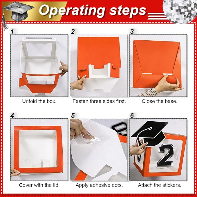 2026 Graduation Decorations Congratulations Grad Decor Orange and Black - Image 6