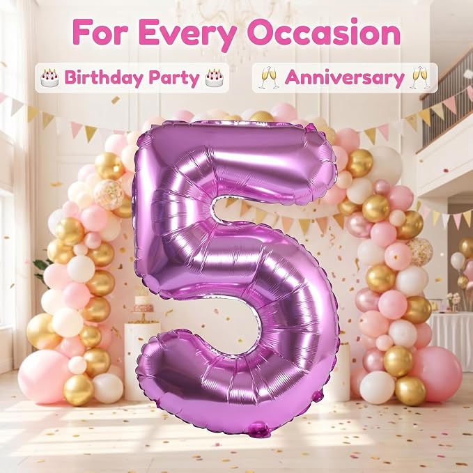 YPSelected 32 Inch Large Foil Helium Number Balloon Birthday Wedding Party 0-9 - Image 4