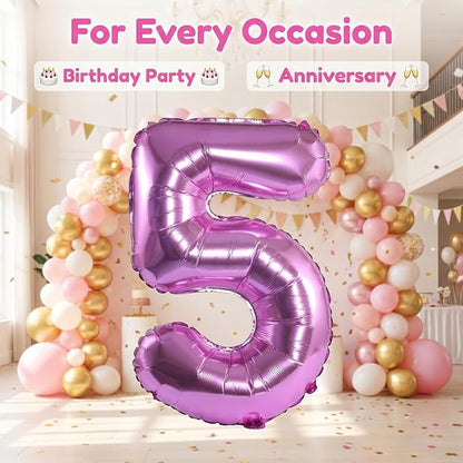 YPSelected 32 Inch Large Foil Helium Number Balloon Birthday Wedding Party 0-9 - Image 4