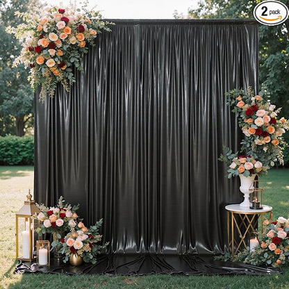 10x10FT Black Sequin Backdrop Curtain by Unknown