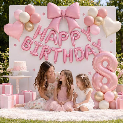 Dusty Pink Number 8 Balloon, 8th Birthday Decorations - Image 7
