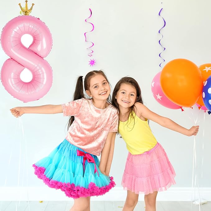 Giant Light Pink Number 8 Balloon - Image 2