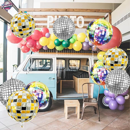 6pcs 22 Inch Colorful Disco Ball Balloons - Image 5