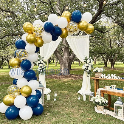 Navy Blue Balloon Arch Kit, 10 Gold Confetti, Graduation 2026, Baby Shower - Image 9