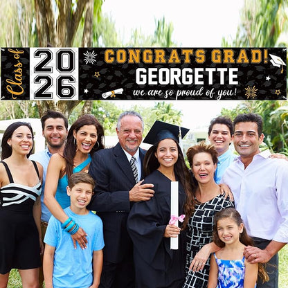 Graduation Congratulations Banner Decorations, Class 2026 Personalized - Image 5