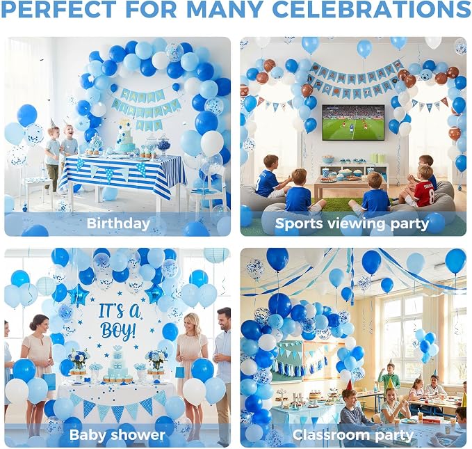 LovesTown 110PCS Latex Balloons 12inch Royal Blue Party Balloons Arch - Image 5