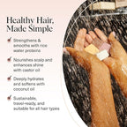 Kitsch Shampoo and Conditioner Set - 4pc Sampler Bars with Rice Water Shampoo and Conditioner, Castor Oil Shampoo & Coconut Oil Conditioner - Bottle-Free Beauty for Hair Growth, Repair & Moisture