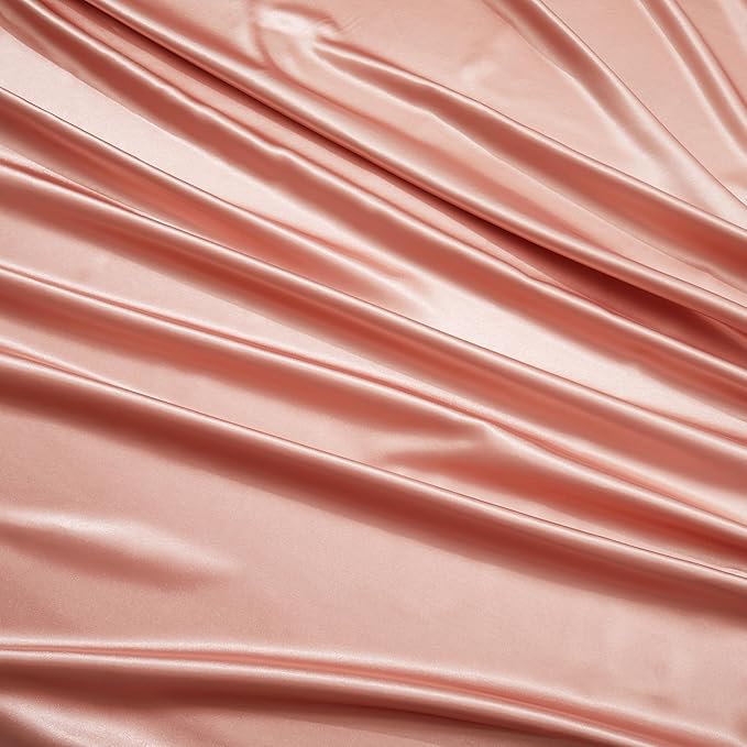 Rose Gold Satin Pillowcase Queen Size Set of 2 for Hair and Skin, Rose Gold Silk Pillowcase Breathable Pillowcase with Envelope Closure