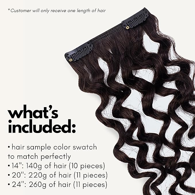 Irresistible Me 3A Curls Real Human Hair Extensions Clip Ins – 100% Human Hair Clip In Extensions for Length & Volume– Invisible Extension –Heat Resistant & Dyeable –Chocolate Brown, 24 Inches