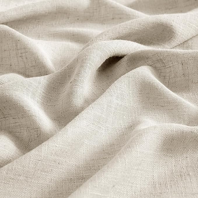 MIULEE Cream Linen Curtains 52x108 Inches Long - Image 4