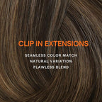 Full Shine Light Brown Clip in Hair Extensions 16 Inch Dark Brown Balayage Clip in Hair Extensions Real Human Hair 7 Pcs 120 G