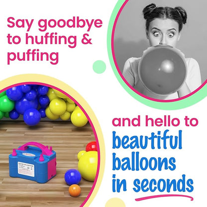 Prextex Balloons Electric Pump Inflate, Easy Bulk Balloons Filling - Image 2