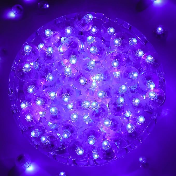 ZGWJ 100PCs Purple Balloon Lights Mini, Battery Powered, Long Standby Time by ZGWJ