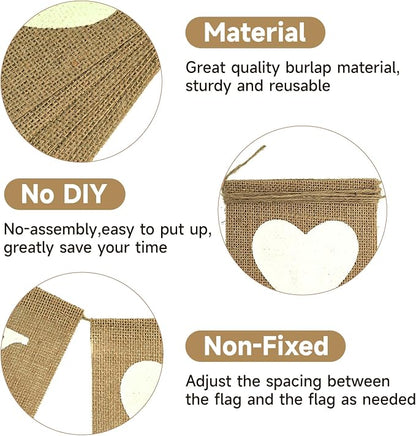 Anwyll Burlap Welcome Baby Banner - Image 3