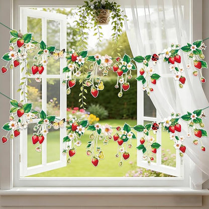 Strawberry Garland Banner Berry First Birthday Decor Strawberry Wildflower - Image 5