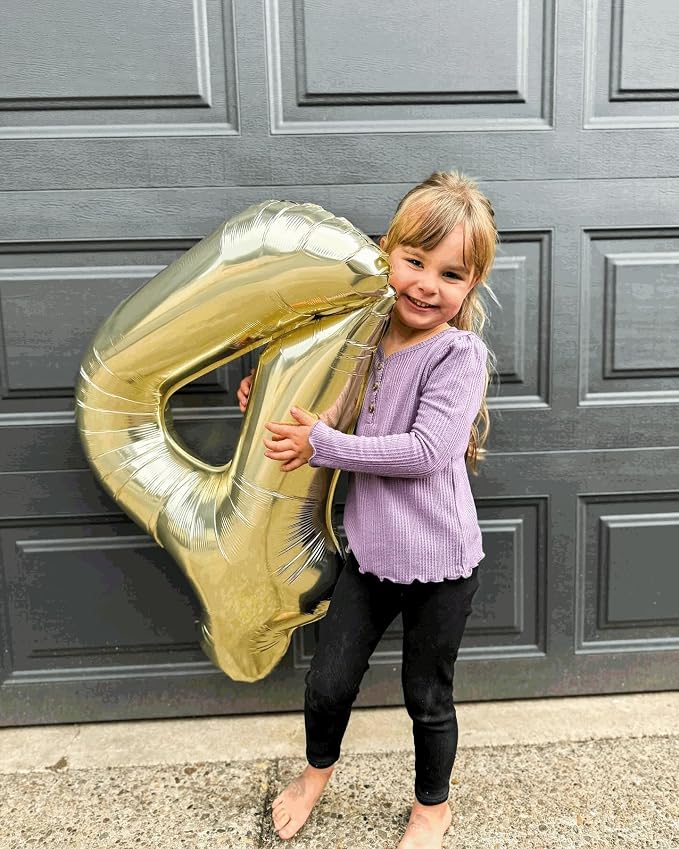 Light Gold Number 7 Balloon 40 Inch, 7th Birthday Decorations Men Women | Foil - Image 3