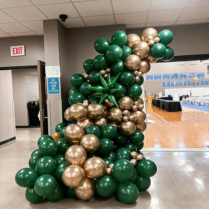 Lukiituke Green and Gold Balloons, Graduation, St.Patrick's Day, Jungle Party - Image 8